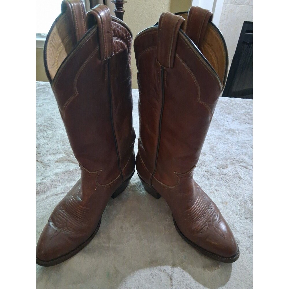 Vintage Women’s Brown Tony Lama Embroidered Cowboy Boots Size 6 - Picture 10 of 13